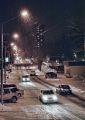 Night snow street