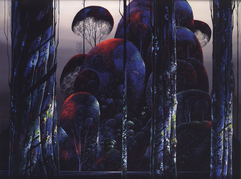 bs-Eyvind Earle-Trees Draped in Autumn