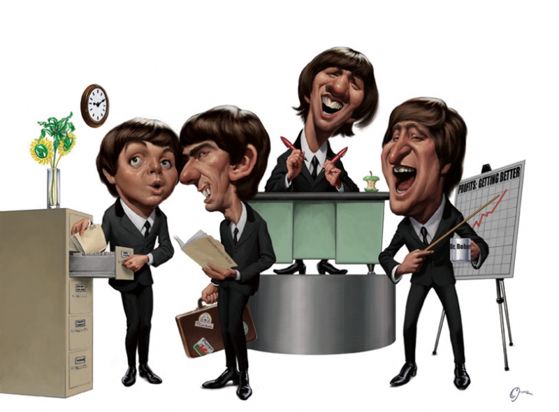 Beatles-Caricature