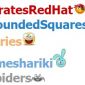 : ++: PiratesRedHat, RoundedSquares, series, Smeshariki, Spiders