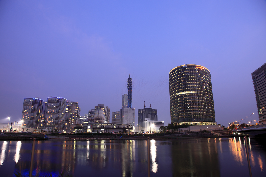 night view in Yokohama
