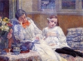 Madame Theo van Rysselberghe and Her Daughter  1899