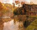 Cottage By A Stream - Thaulow , Frits  (1847-1906)