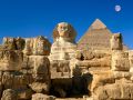 Great Sphinx, Chephren Pyramid, Giza, Egypt -   
