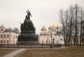 Софийский собор и Памятник 1000-летию России утром 