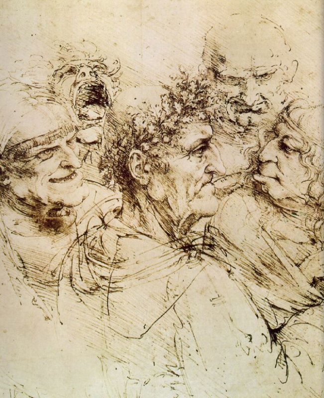 027 Study of Grotesque Heads [1490]