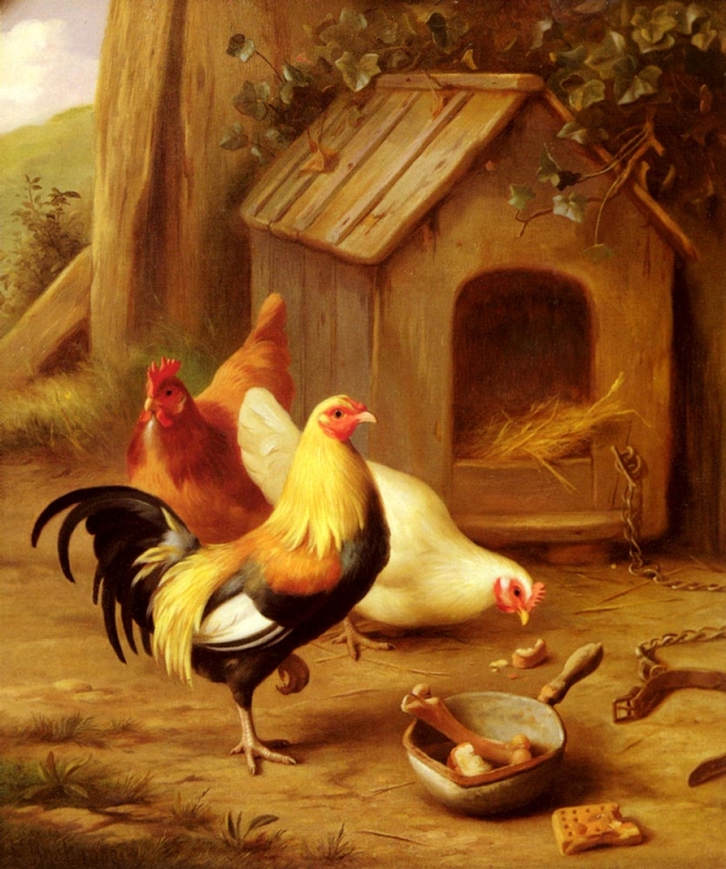 Hunt_Edgar_Chickens_Feeding