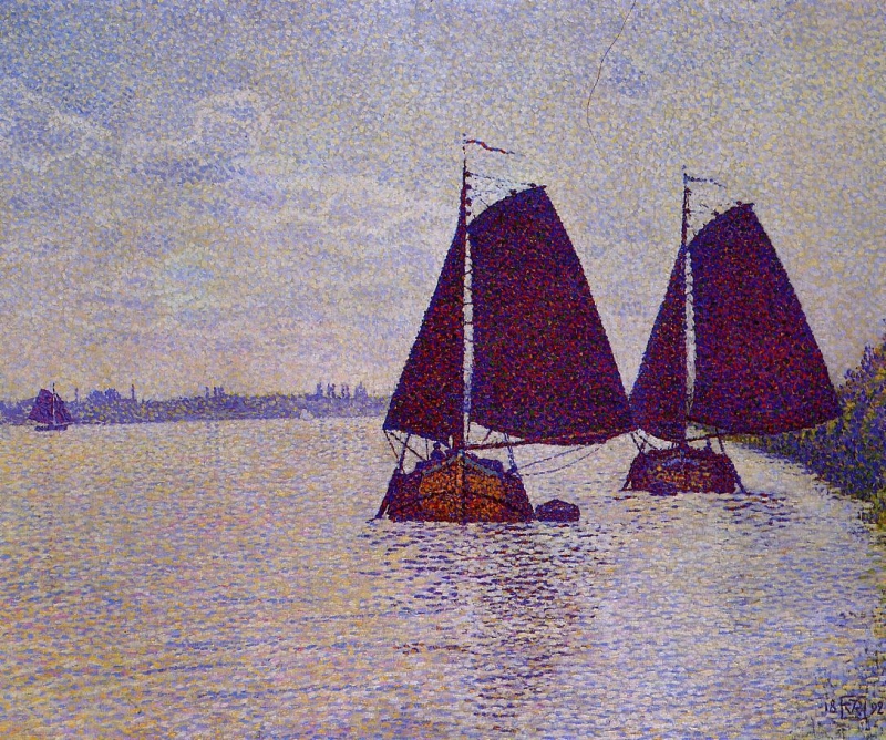 Barges on the River Scheldt  1892