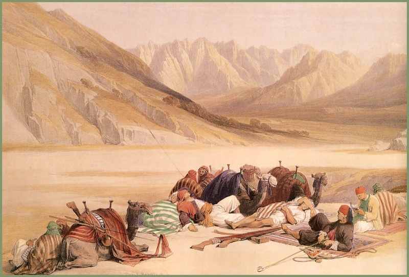 Roberts, David - Approach to Mount Sinai (end