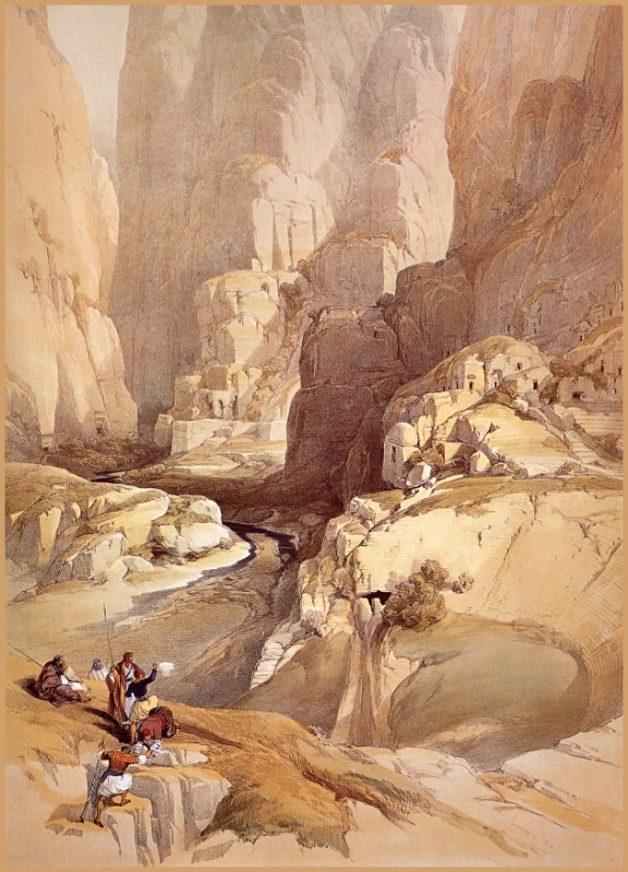 Roberts, David - Entrance to Petra (end