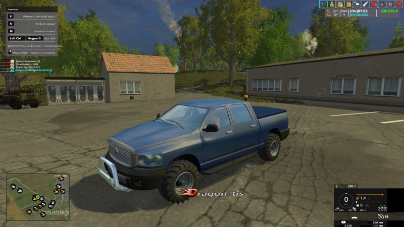Автомобиль Dodge Ram Pickup V2.0 RUS для Farming Simulatir 2015