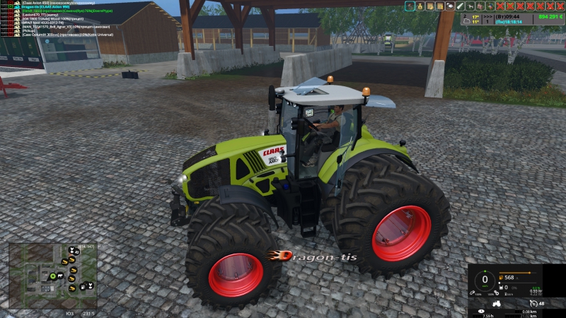 Трактор CLAAS Axion 950 V1.7 RUS для Farming Simulator 15