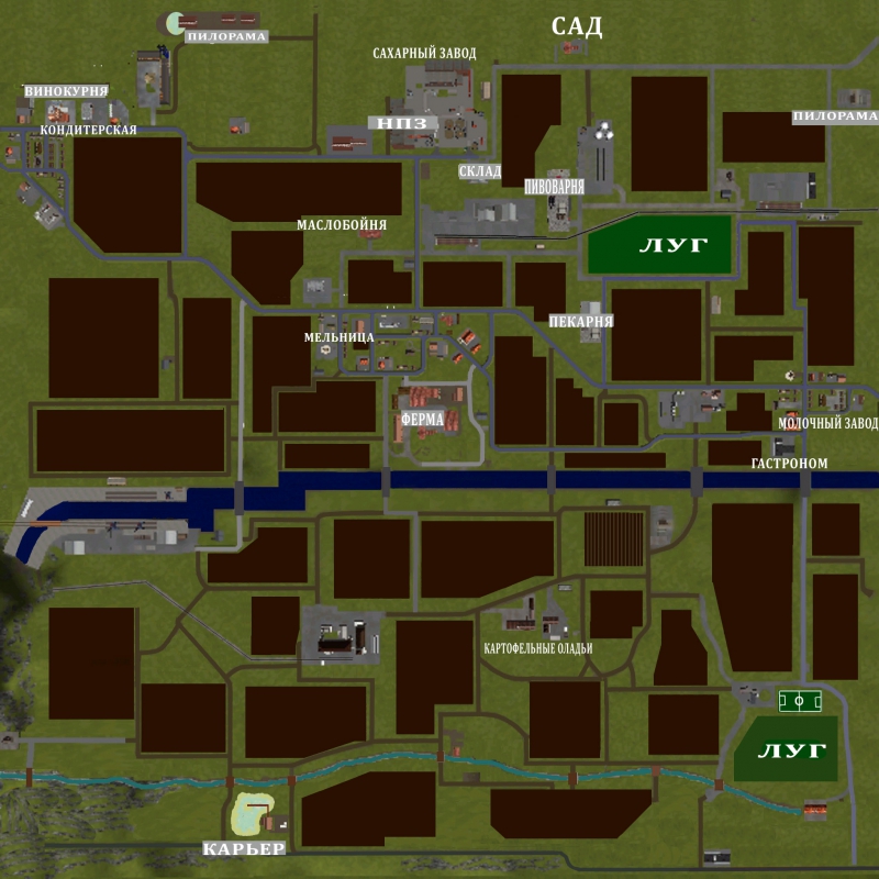 Карта Südhemmern V 8.0 RUS для Farming Simulator 17