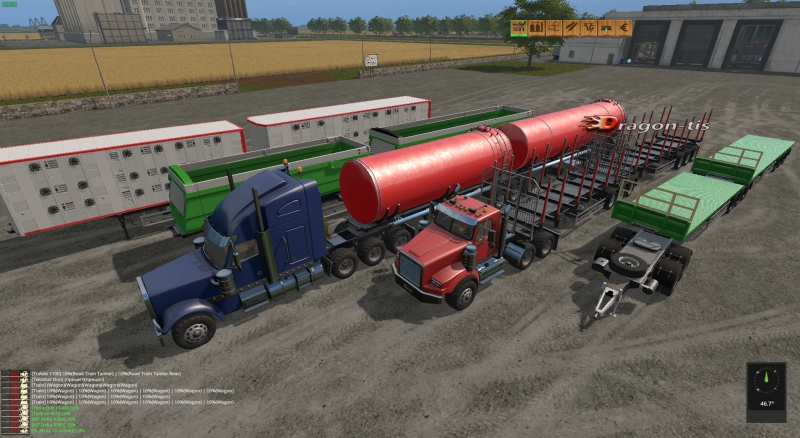 Мод CUSTOM ROAD TRAIN PACK V2.1 RUS для Farming Simulator 17
