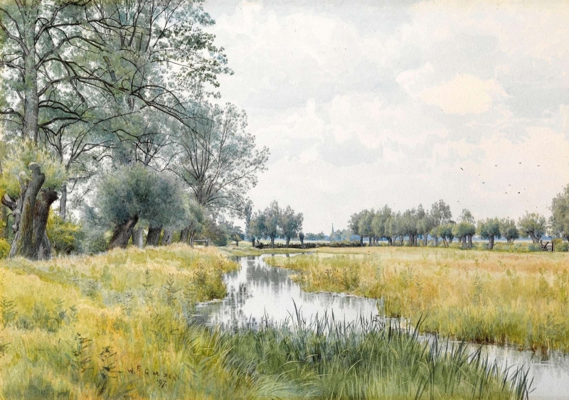 1897_    -,  (River Landscape near St. Ives, Huntingdonshire)_19.5  28.5__ _2