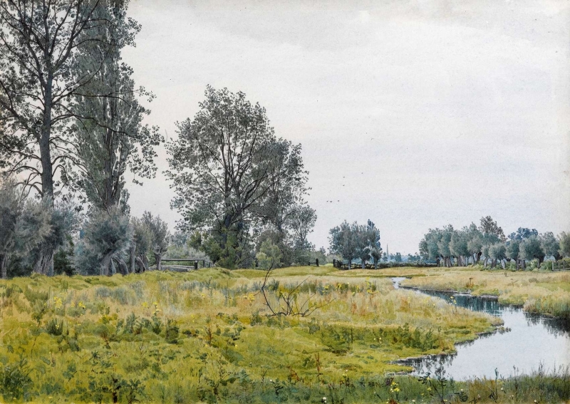 2_1897_    -,  (River Landscape near St. Ives, Huntingdonshire)_19.5  28.5__ _1