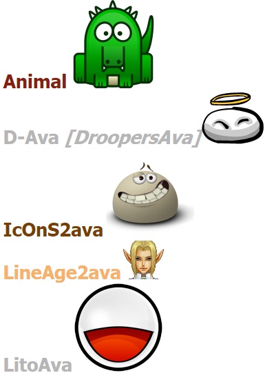 Animal, DroopersAva, IcOnS2ava, LineAge2ava, LitoAva